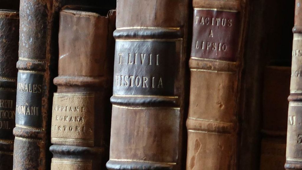 Old books by Roman authors.