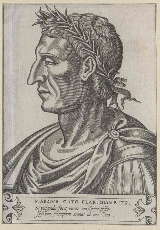 Engraving of Marcus Porcius Cato.