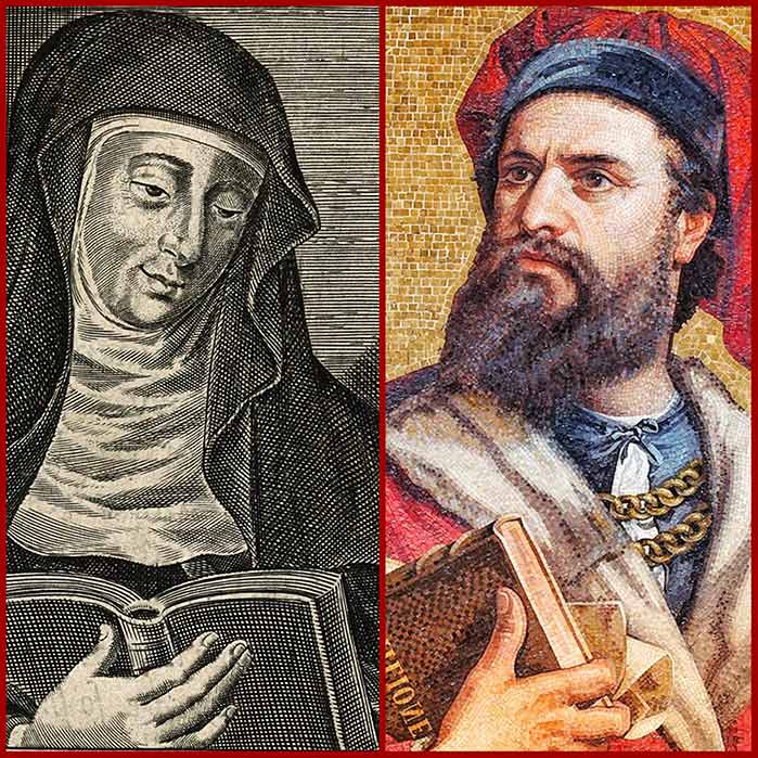 Hildegard von Bingen and Marco Polo.