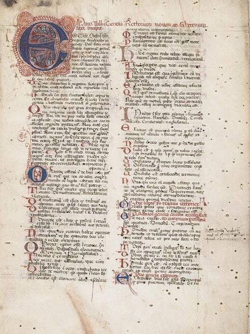 Manuscript from c. 1350-1400 of Ad Herennium